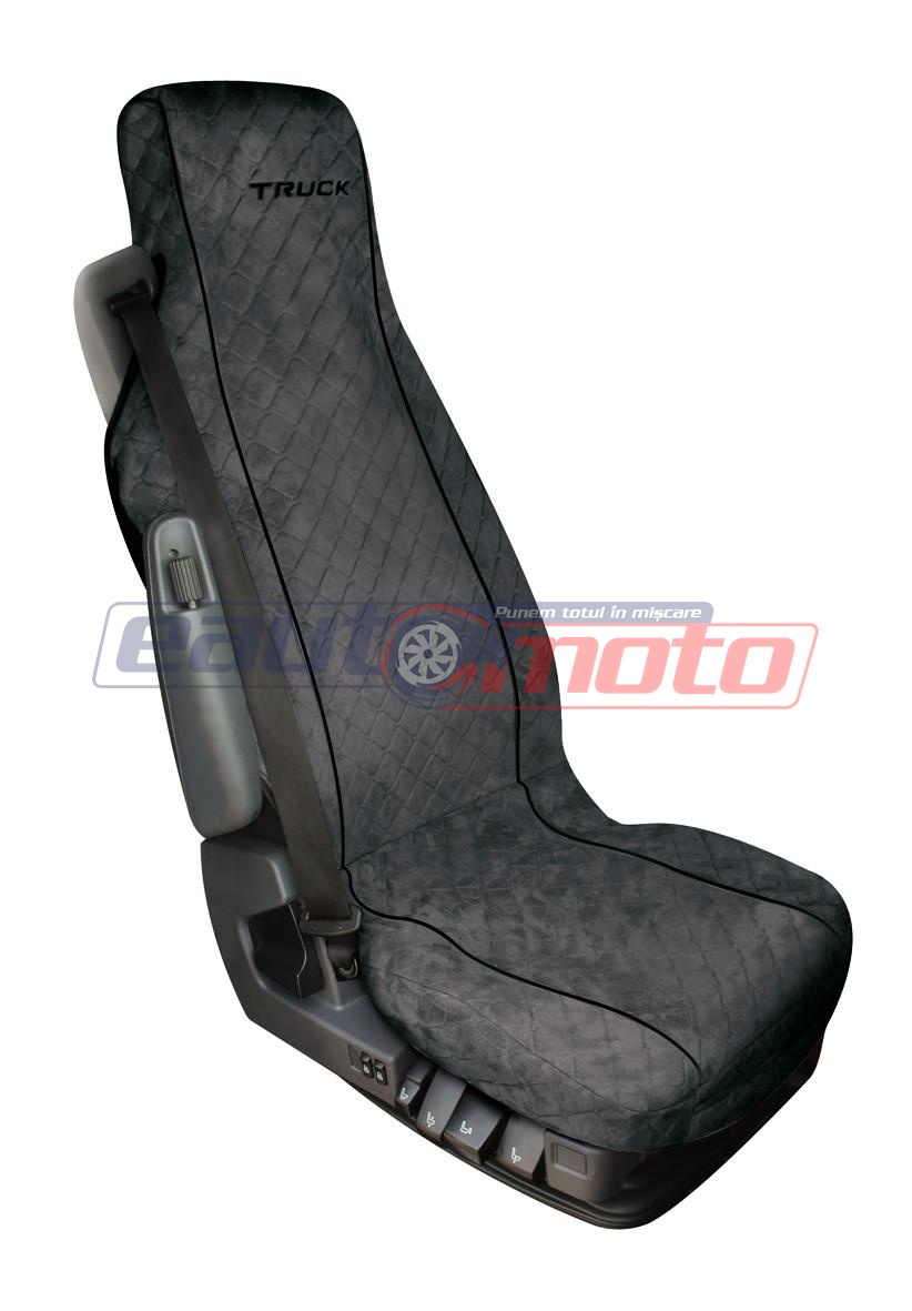 Husă din bumbac cu buzunare pentru scaun de camion LAMPA Silvia, gri, LAM98607