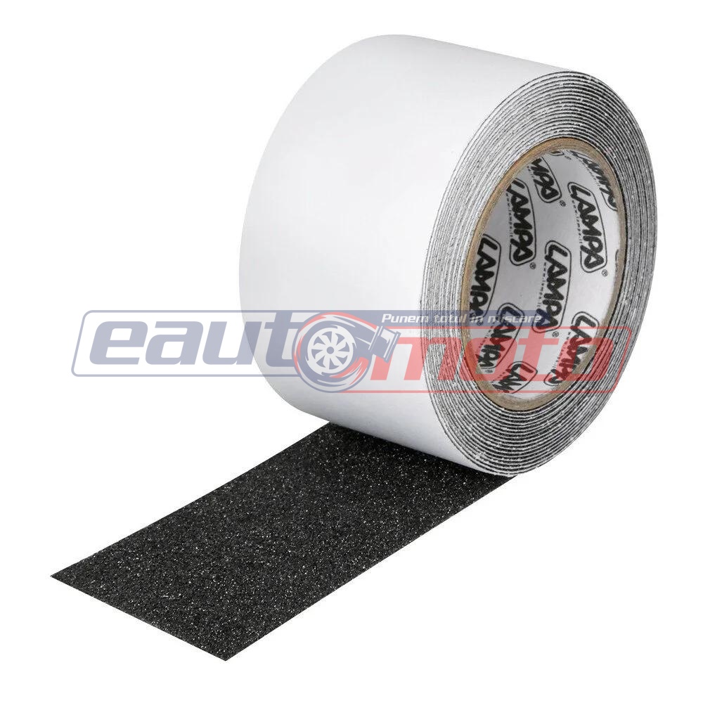 Bandă adezivă anti-alunecare LAMPA LAM98891, 50 mm x 5 m, culoare neagră