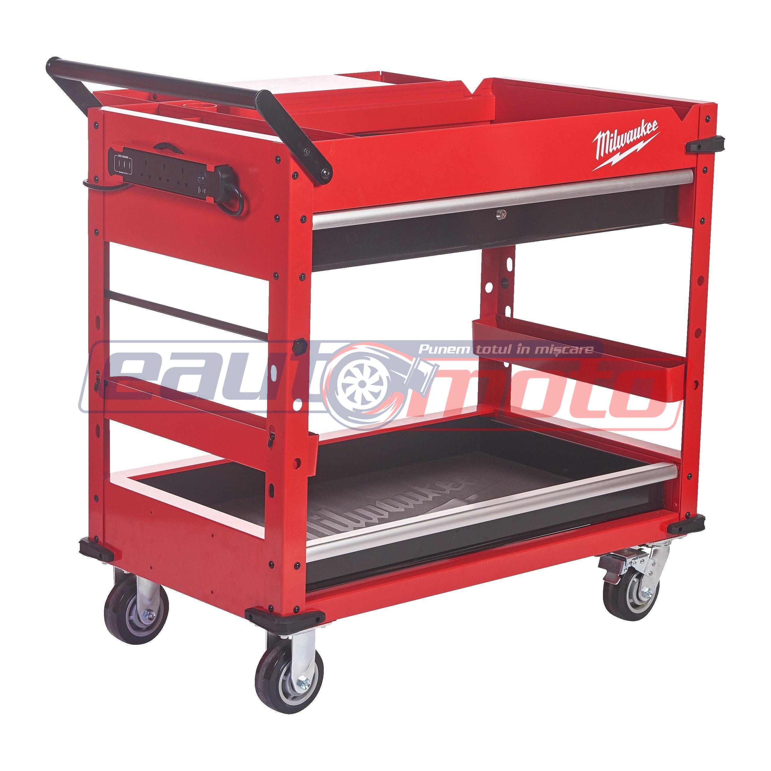 Cărucior de scule mobil din metal, 102 cm, Milwaukee - Cod 4932478856