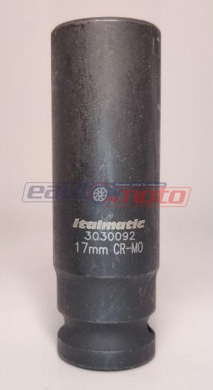 Cheie tubulară lungă de impact PANGUS PNG3030092, cu antrenor pătrat de 1/2 inch și deschidere de 17 mm