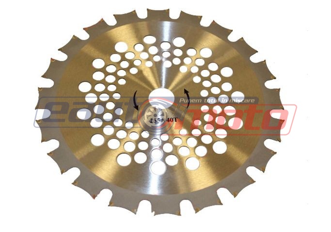 Disc de tăiere motocoasă 230x 40Tx 25.4mm NAKAMURA (dinți dubli)