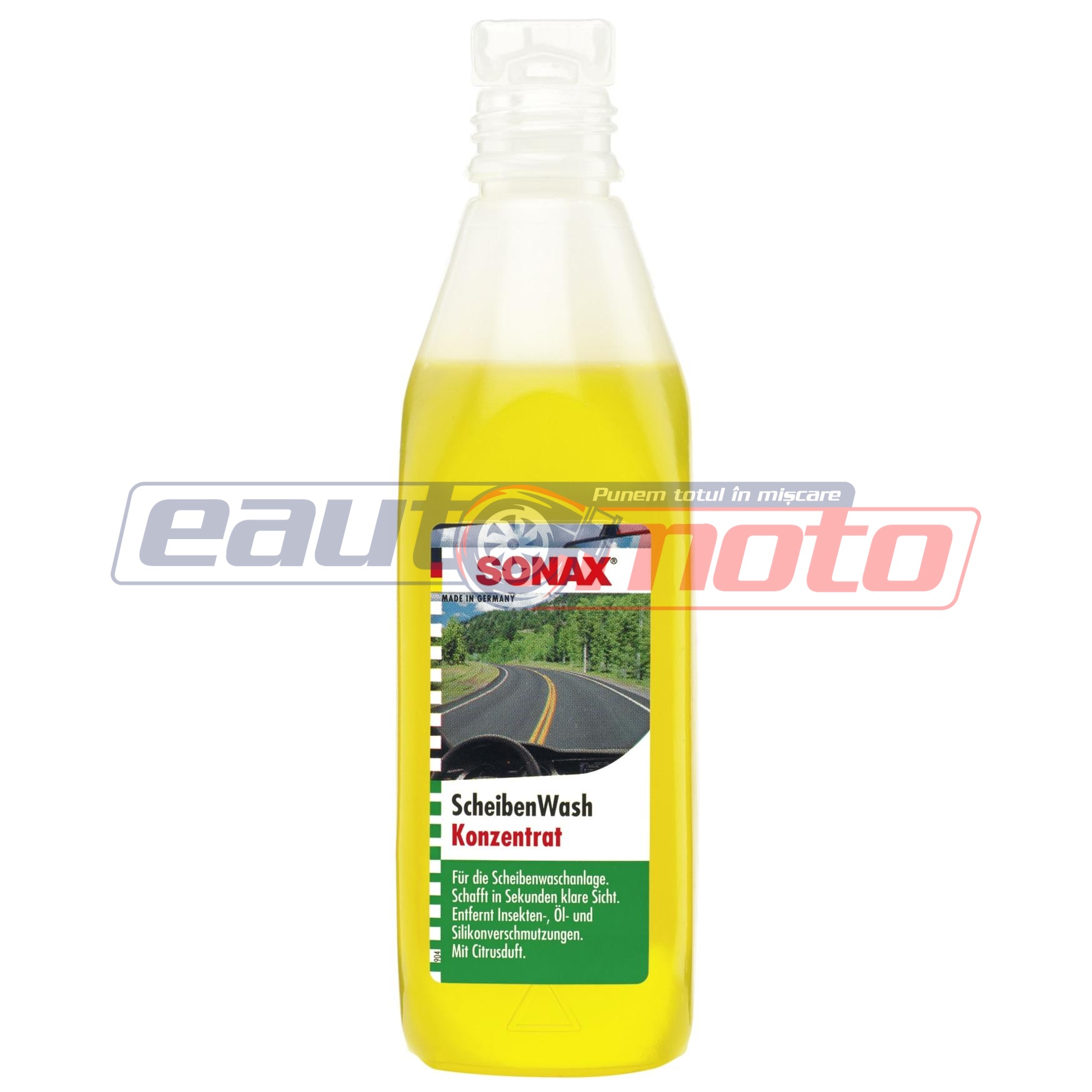 Soluție concentrată pentru spălarea parbrizului cu aromă de lămâie, Sonax SO260200, 1:10, 250 ml
