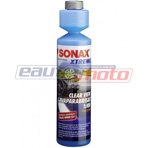 Lichid Concentrat de Parbriz pentru Vară, SONAX Xtreme Clear View 1:100 Nanopro, 250 ml, Parfum Proaspăt