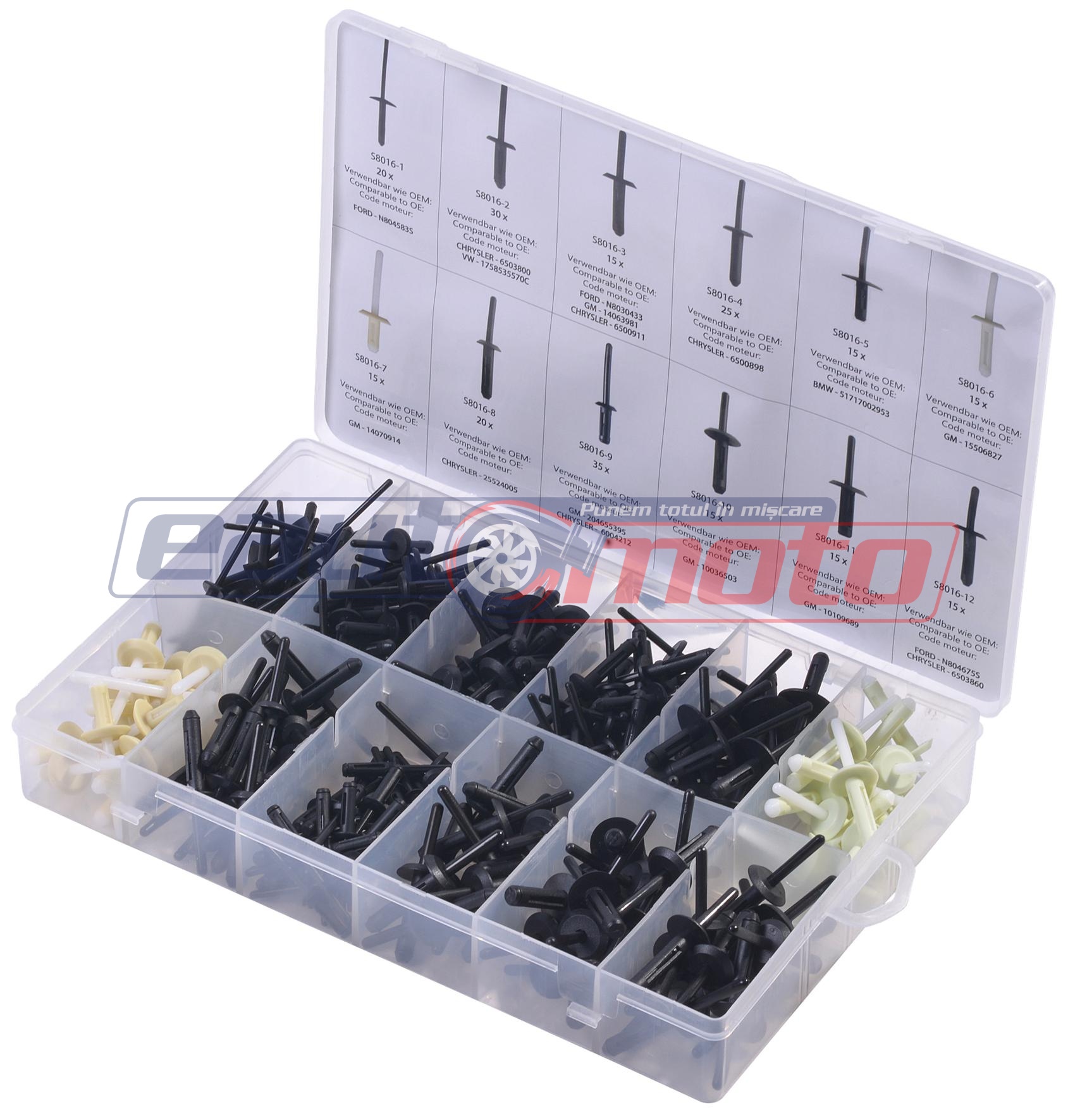 Set universal de 235 nituri din plastic