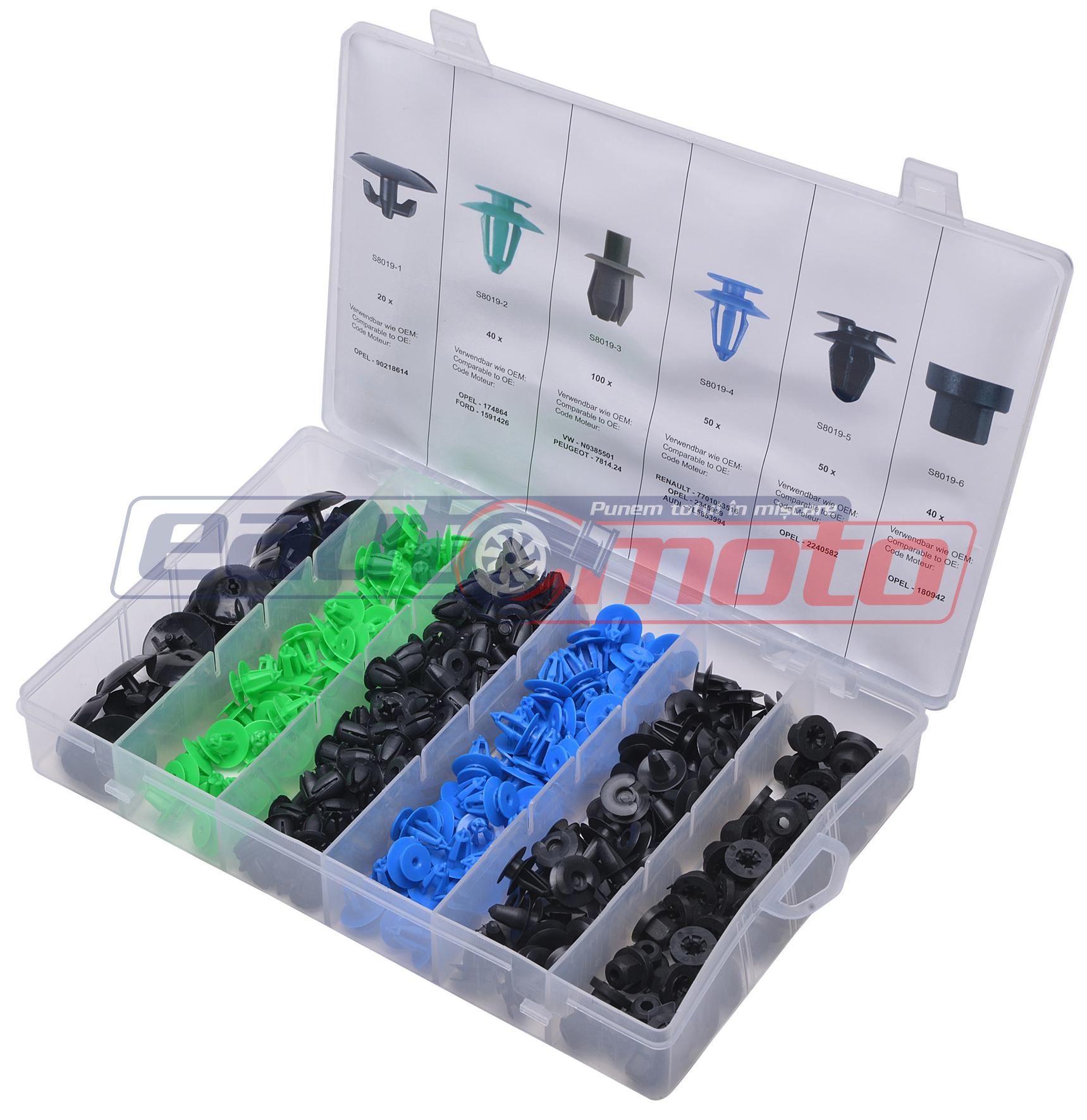 Set de 300 cleme de prindere pentru Vauxhall/Opel