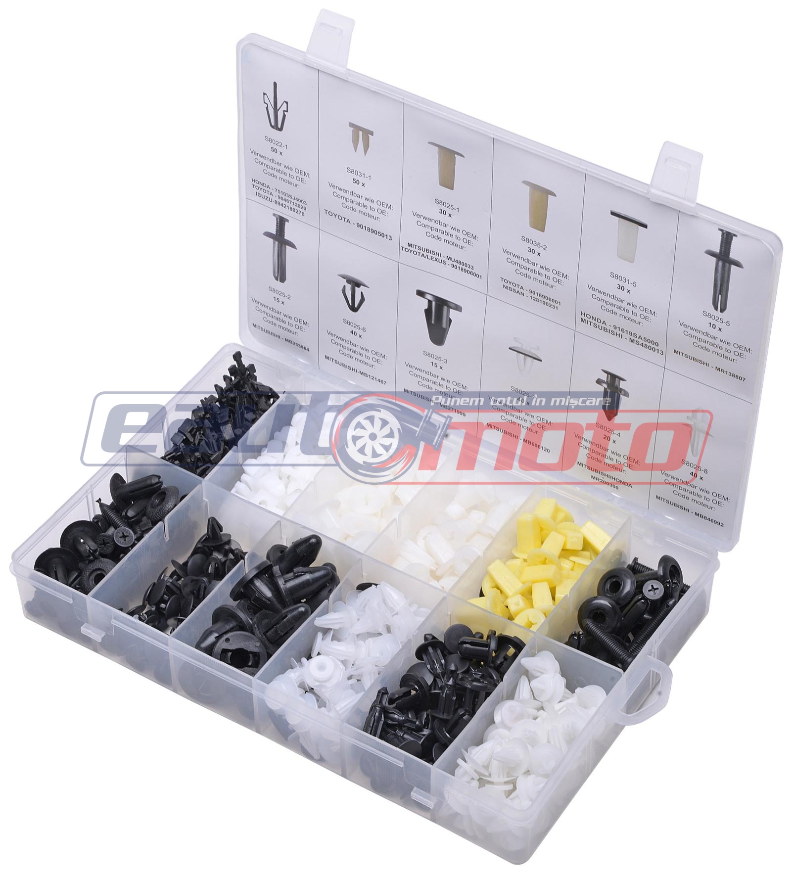 Set de 370 cleme de prindere Mitsubishi