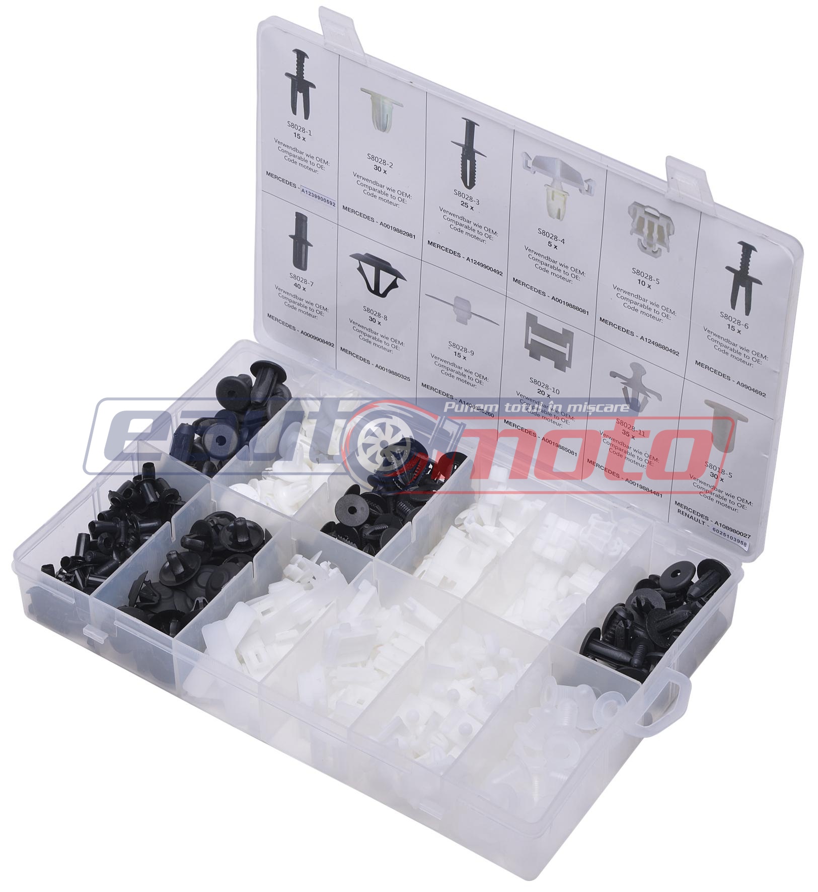 Set de 270 cleme de prindere pentru Mercedes-Benz