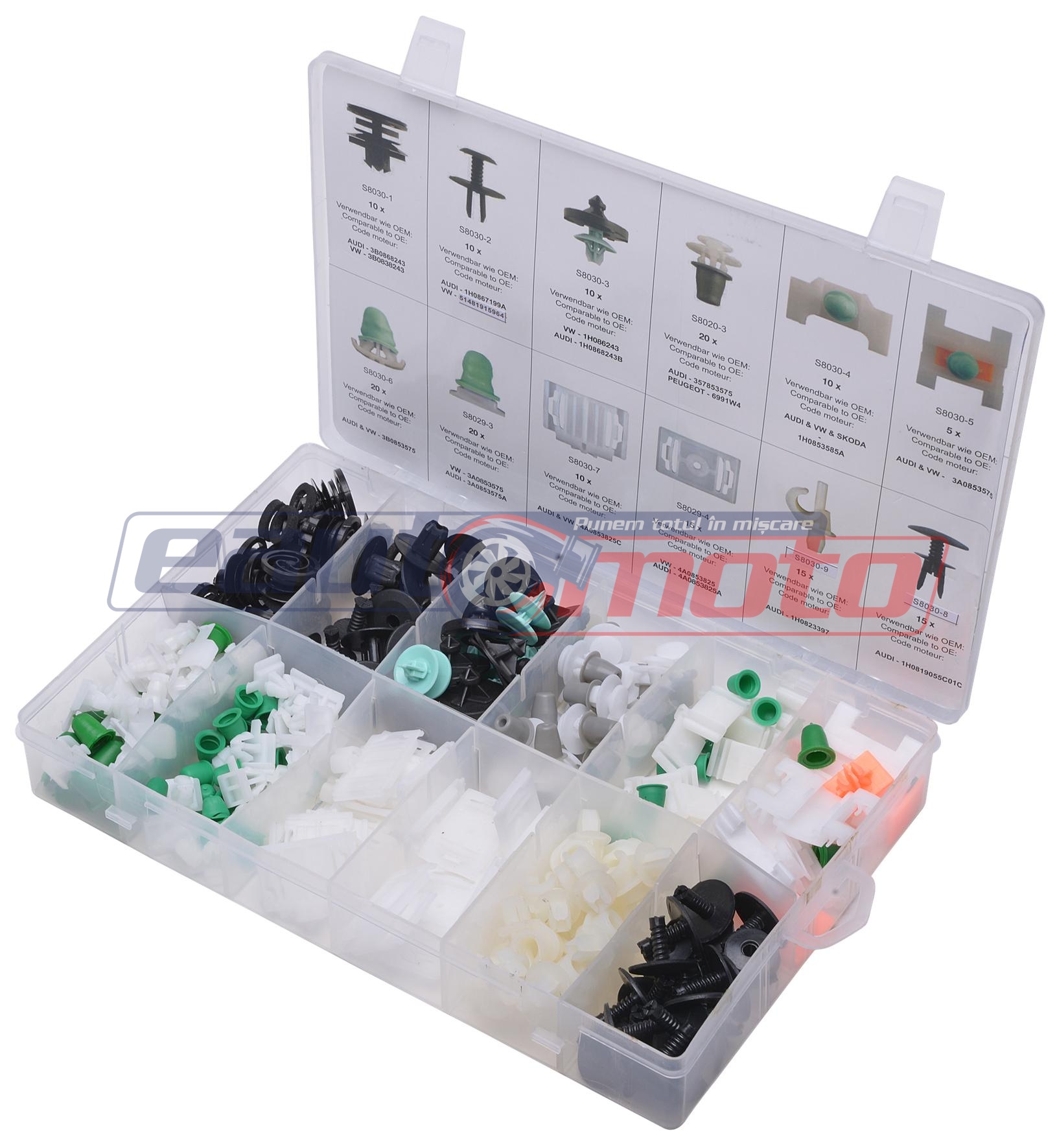 Set de 160 cleme de prindere pentru Audi