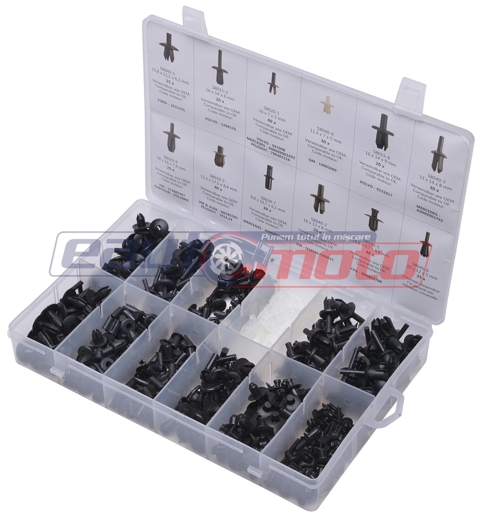 Set de 350 nituri prin presare