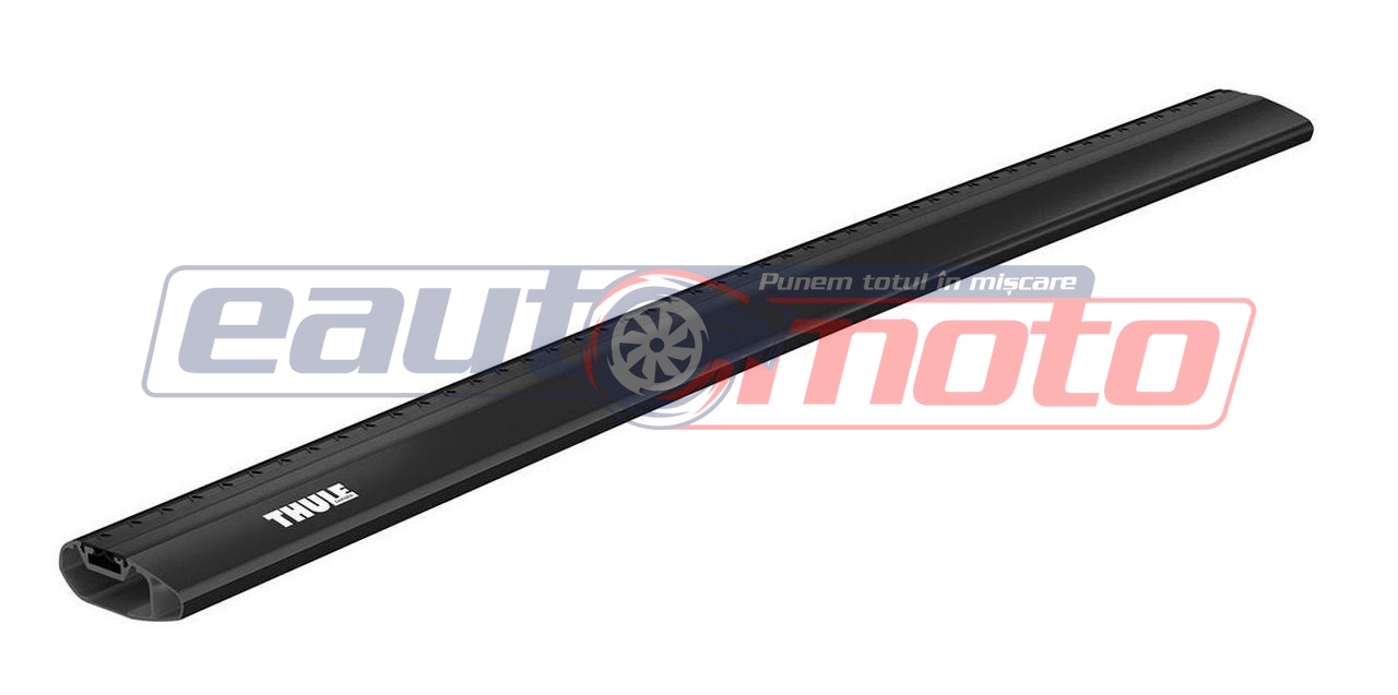 Bara transversală aerodinamică din aluminiu THULE Wingbar Edge 860, neagră, lungime 86 cm, capacitate de încărcare 75 kg