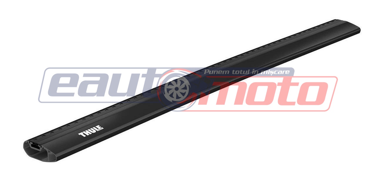 Bară transversală aerodinamică din aluminiu THULE Wingbar Edge, neagră, 104 cm, capacitate de încărcare 75 kg