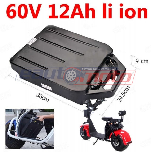 Baterie detașabilă de scuter electric 60 V, 12 A Litiu-Ion (City Coco)