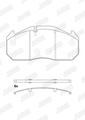 Set placute frana fata Jurid pentru MAN, MERCEDES-BENZ, RENAULT