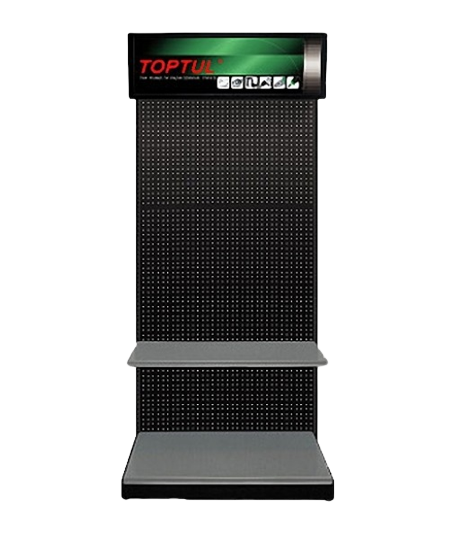 Cadru metalic TOPTUL pentru panou display TDAE2100, înălțime 2100 mm, negru