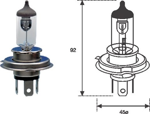 Bec H4 Magneti Marelli 12V 60/55W P43t