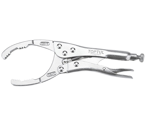 Cleste TOPTUL DMAC1A10 pentru filtru ulei, lungime 10 inch/ 254 mm, deschidere falci 53 - 118 mm, din crom vanadiu