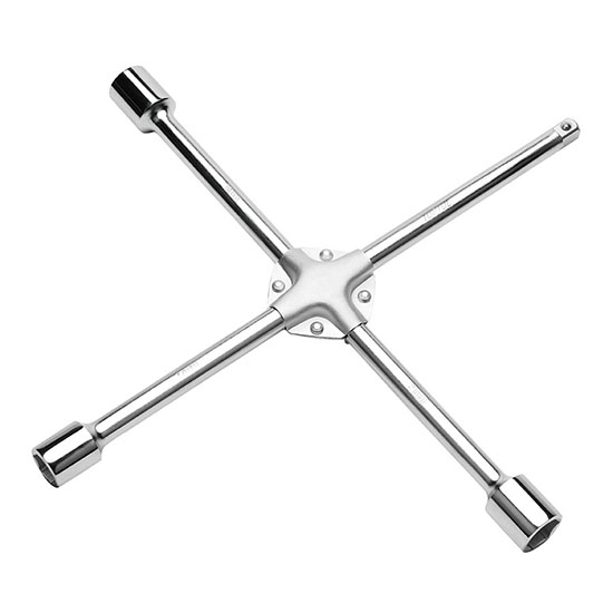 Cheie TOPTUL AEAL1616 in cruce pentru roti, deschidere cheie 17 x 19 x 21mm x antrenor patrat 1/2 inch, lungime 16 inch/406.4 mm, crom vanadiu