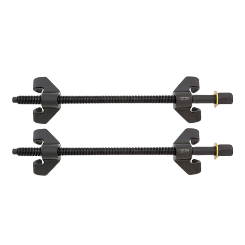 Set 2 prese pentru arcuri JEAC0137 TOPTUL, deschidere maxima 370 mm, antrenor patrat 21 mm sau 1/2 inch, crom molibden
