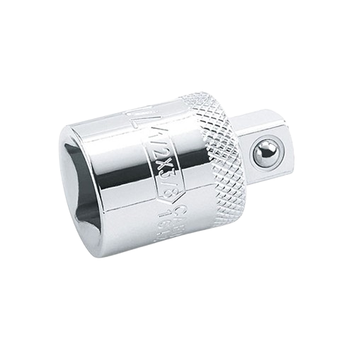 Adaptor TOPTUL cheie tubulara CAEB0812, patrat 1/4 inch - 3/8 inch, lungime 26 mm, crom vanadiu, finisaj satinat