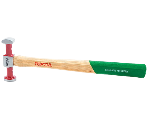 Ciocan TOPTUL JFAA0533 pentru tinichigerie, diametru cap A 29.5 mm, cap B 25.5x25.5 mm, lungime 325 mm, mâner lemn