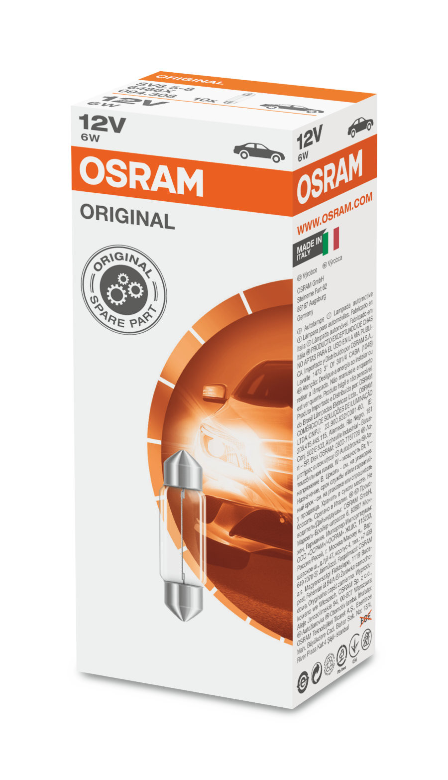 Bec Original Osram 6W 12V SV8.5-8