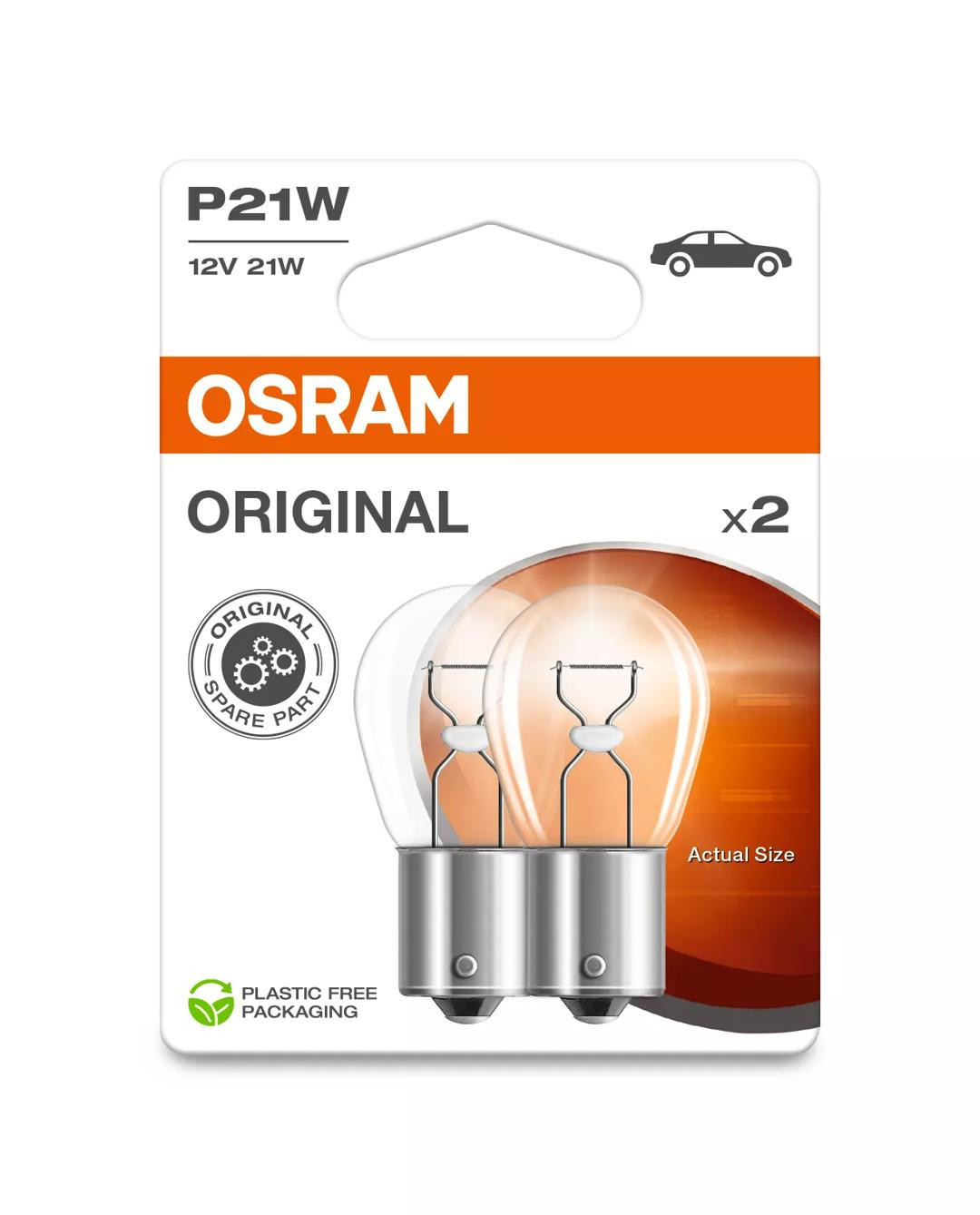 Bec Original Osram P21W 12V 21W BA15s Set 2 buc