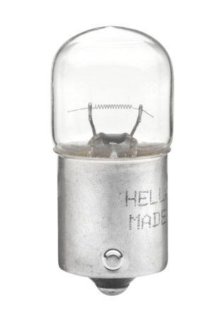 Bec HELLA HEAVY DUTY pentru iluminare număr circulație 8GA 002 071-251, tensiune 24V, putere 10W, R10W, conector BA15s, comanda minimă 10 bucăți pentru IVECO, OPEL, TOYOTA, VOLVO, MAN...