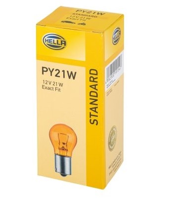 Bec HELLA semnalizator 8GA 006 841-121, 12V 21W, BAU15s, halogen, comanda minima 10 bucati pentru MITSUBISHI, SKODA, IVECO, SEAT, DACIA...