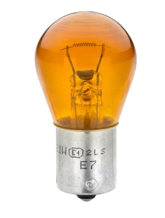 Bec HELLA HEAVY DUTY auto semnalizator 8GA 006 841-241, tensiune 24V, putere 21W, PY21W, conector BAU15s, halogen, comanda minima 10 bucati pentru IVECO, TOYOTA, VOLVO, MAN, FORD