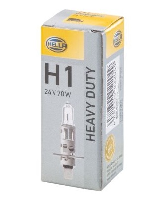Bec HELLA 8GH 002 089-251, far faza lunga, H1, 24V, 70W, P14,5s, halogen pentru IVECO, VOLVO, MAN, VW, HYUNDAI...