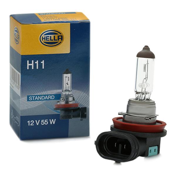 Bec pentru far H11 HELLA 8GH 008 358-121, PGJ19-2, 12V, 55W compatibil cu VW