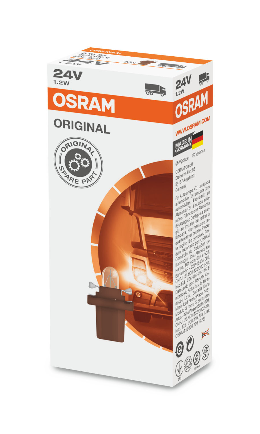 Bec Original Osram 1.2W 24V BX8,5d