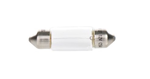 Bec auto BOSCH iluminare numar inmatriculare C5W, E1 2EL, 12V 5W 1987302211 Pure Light WS, se vinde la set de 10 bucati/pret pe bucata