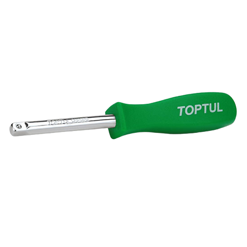 Maner TOPTUL CAIA0815, surubelnita tubulara, antrenor patrat 1/4 inch, lungime totala 150 mm, lungime activa 63 mm, maner cauciucat, aderent