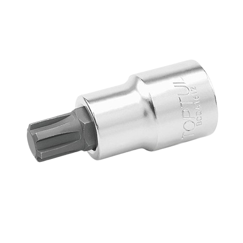 Bit TOPTUL cu soclu tubular BCQA1614, prindere patrat 1/2 inch, profil torx M14, lungime 55 mm, otel crom vanadiu