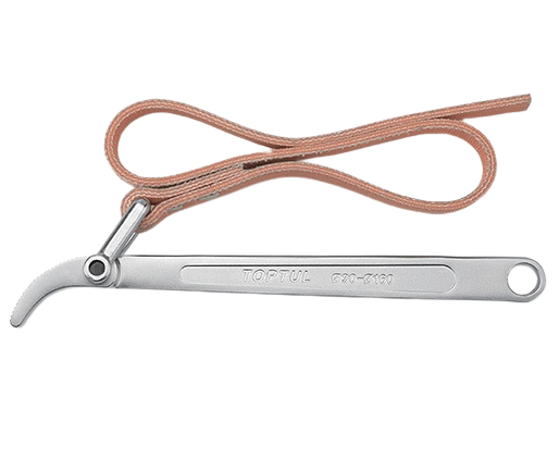 Cheie TOPTUL JJAH0902 pentru filtru ulei cu curea, capacitate prindere 30-160 mm, lungime maner 230 mm