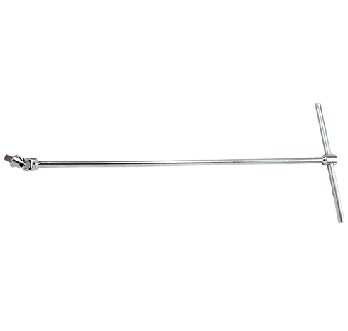 Maner T TOPTUL CTLA0840 articulat pentru cheie tubulara, prindere patrat 1/4 inch, lungime 400 x 160 mm, crom vanadiu, finisaj satinat