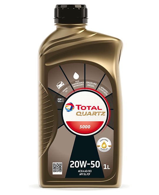 Ulei motor Total Quartz 5000 20W50 1L compatibil cu VW, MB