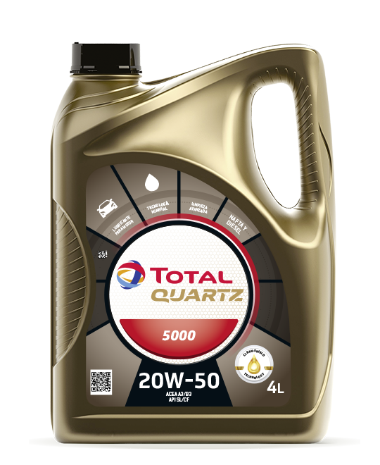 Ulei motor Total Quartz 5000 20W50 4L pentru Volkswagen, Mercedes-Benz