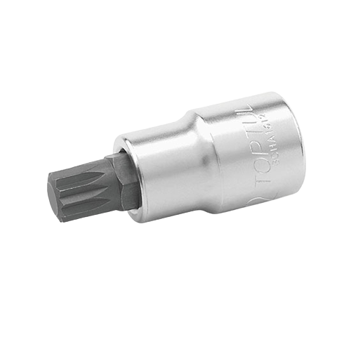 Bit cu profil bi-hexagonal TOPTUL BCHA1605, soclu tubular M5, prindere 1/2 inch, lungime 55 mm, crom vanadiu