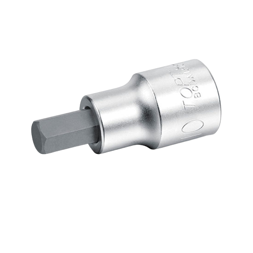 Bit tubular cu soclu TOPTUL BCDA1617, profil hexagonal 17 mm, prindere 1/2 inch, lungime 55 mm, crom vanadiu