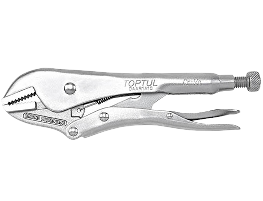 Cleste TOPTUL DAAR1A10 autoblocant, cu falci drepte, dimensiune 10 inch/254 mm, crom molibden, finisaj nichelat
