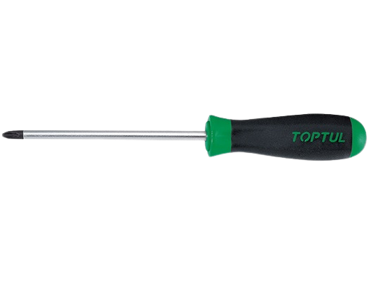 Șurubelniță TOPTUL FCAB0108, PZ1, lungime 185 mm, lungime activă 80 mm, mâner ergonomic, aderent