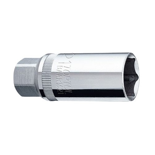 Cheie tubulara TOPTUL pentru bujii BAAR1221, antrenor patrat 3/8 inch, deschidere 21 mm, lungime 67 mm, crom vanadiu