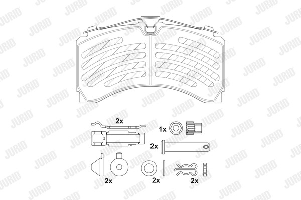 Set placute frana spate de la Jurid pentru MERCEDES-BENZ