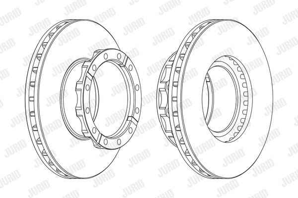 Disc frana fata stg/dr Jurid compatibil cu IVECO