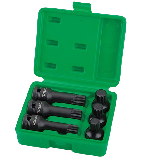 Trusa TOPTUL GDAI0601, 6 biti de impact, prindere patrat 1/2 inch, 12 colturi, deschidere chei M14, M16, M18, lungime 44/77 mm