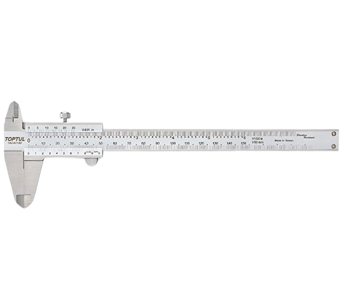 Subler IACA0150 TOPTUL, domeniu masurare 0-150 mm, precizie 0.02 mm, lungime 237 mm, din otel inoxidabil, cutie plastic