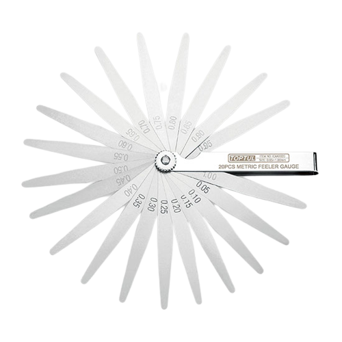 Set Lere TOTPUL ICAA0020, grosime 0.05 - 1.00 mm, lungime 100 mm, din oțel elastic, scală metrică