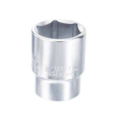 Cheie tubulara BAEA0813 TOPTUL, prindere patrat 1/4 inch, profil hexagonal, deschidere cheie 13 mm, lungime 25 mm, crom vanadiu